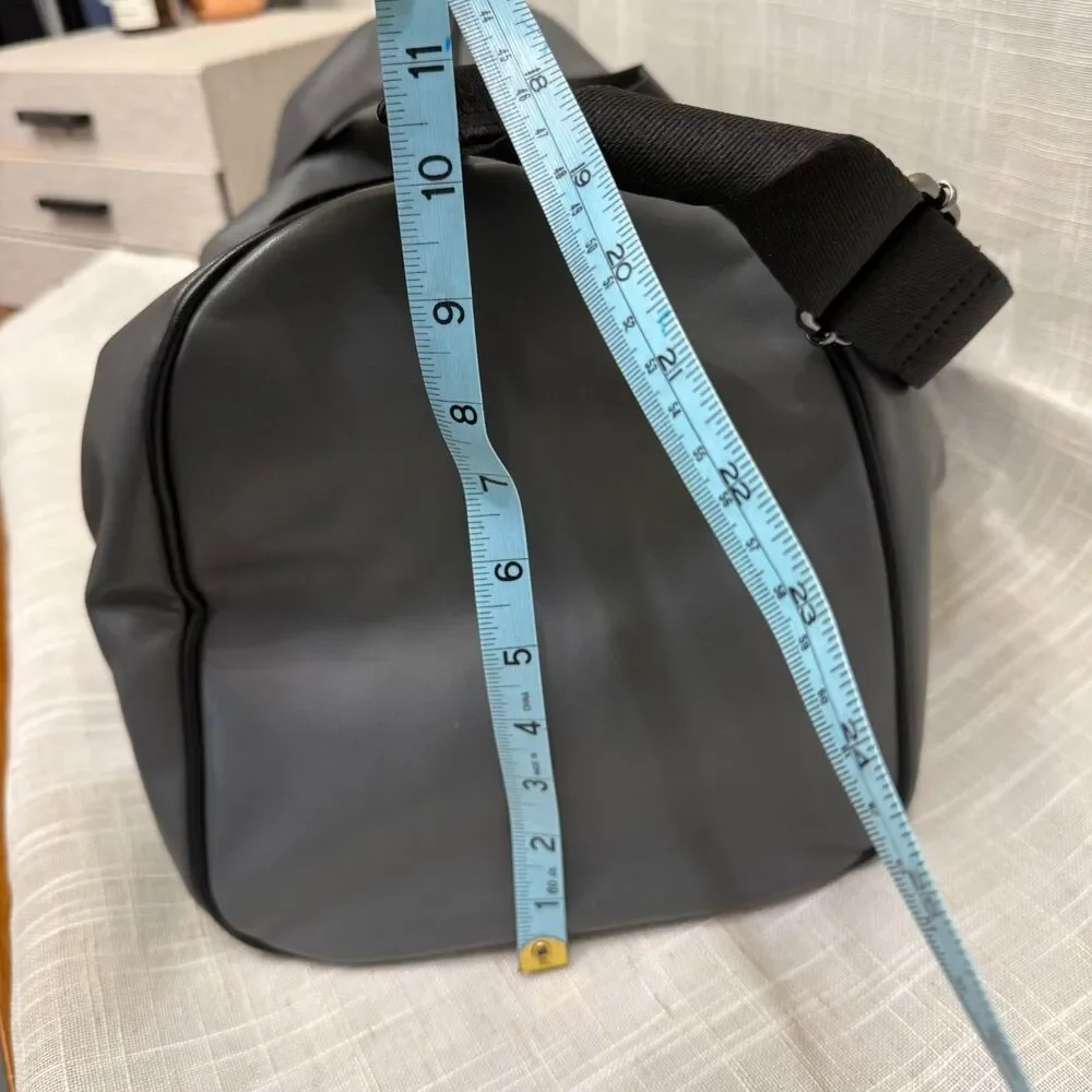Ted Baker London Hold All Faux-Leather Weekend Duffel Bag Gray